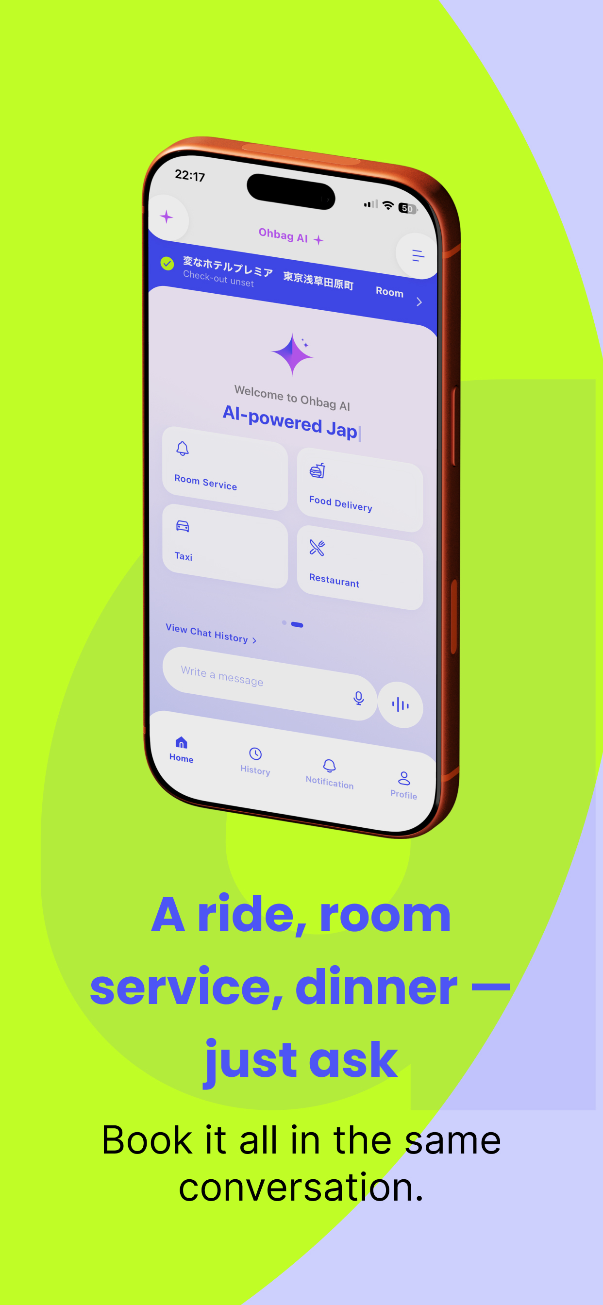A ride, room service, dinner — just ask