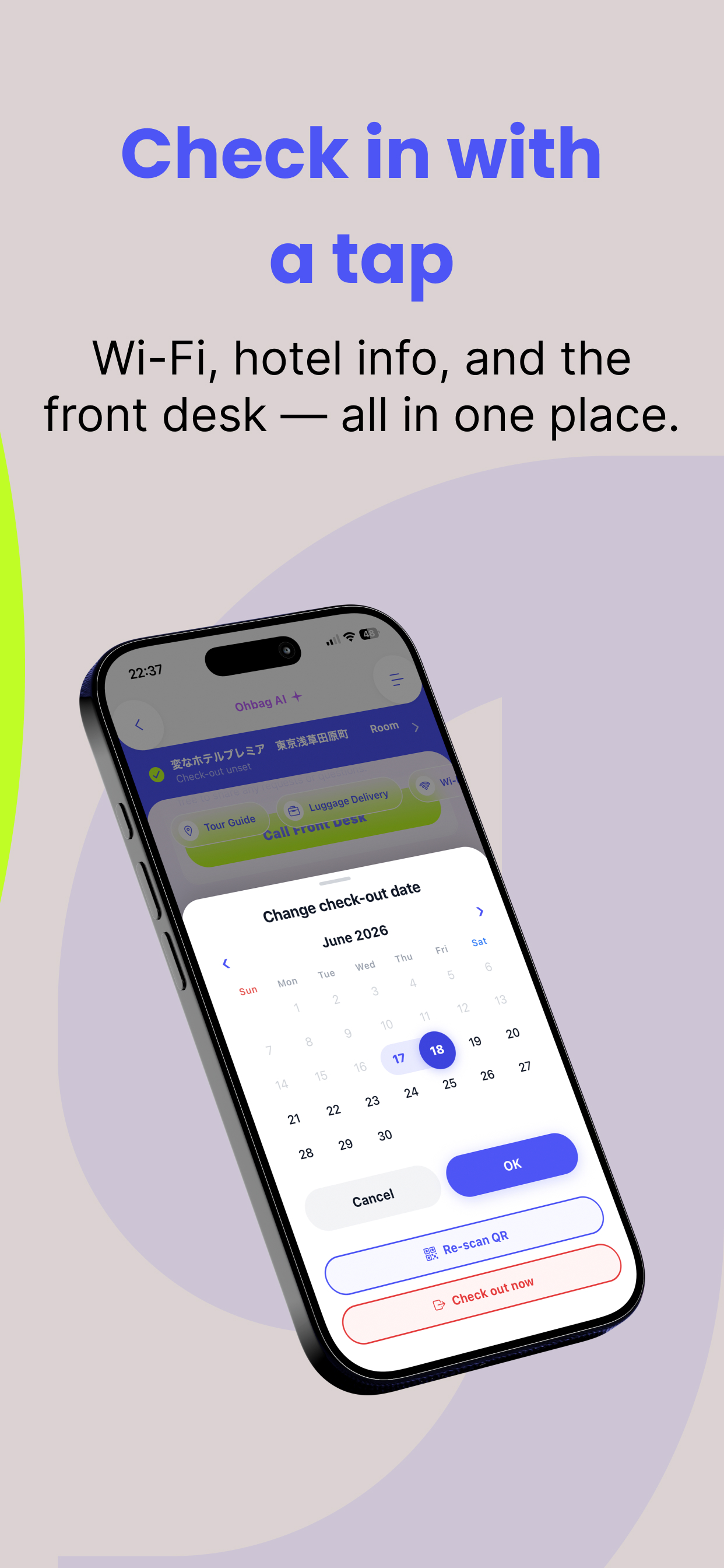 Check in with a tap